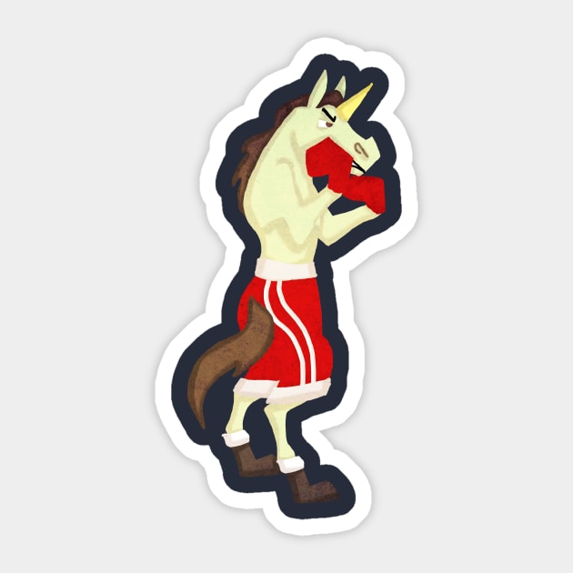 Unicorn Boxer Sticker by Thatssounicorny